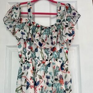 Walter Baker Floral Ruffled Top - Size S